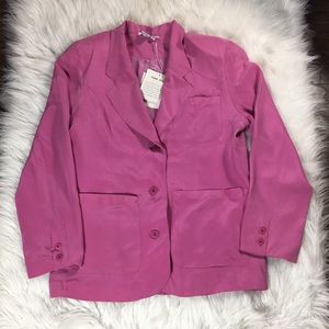 Vintage | Fuchsia Silk Blazer
